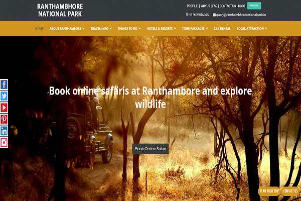 how to book ranthambore safari ticket online