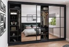 Closet with Sliding Mirror Doors