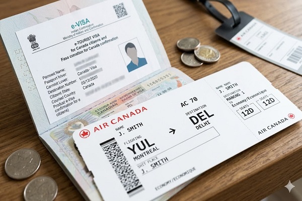 Ticket to India from Canada