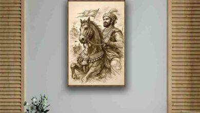 Shivaji Maharaj Portrait Sketch